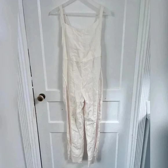 Free People Movement One Piece Split Rock Jumpsuit in Ivory - Picture 2 of 6